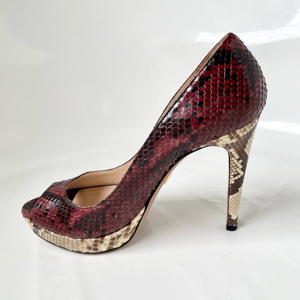 💋PRADA, Snakeskin Leather Pumps open toe - size 38 (8)